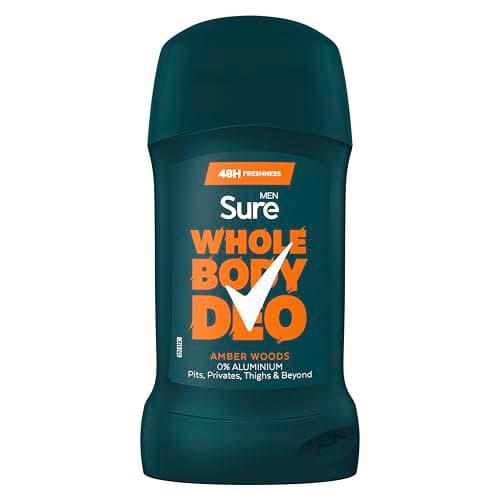Image of Sure Men Amber Woods Whole Body Deodorant men's deodorant stick with a warm & woody fragrance for 48-hour odour control 50 ml