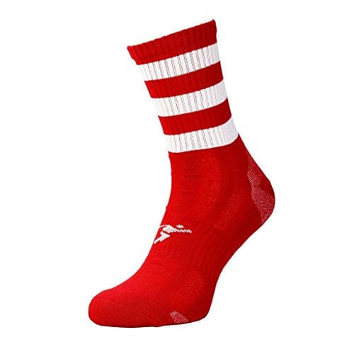 Image of Precision Sports Socks Mid Pro Hooped Red/White 7-11