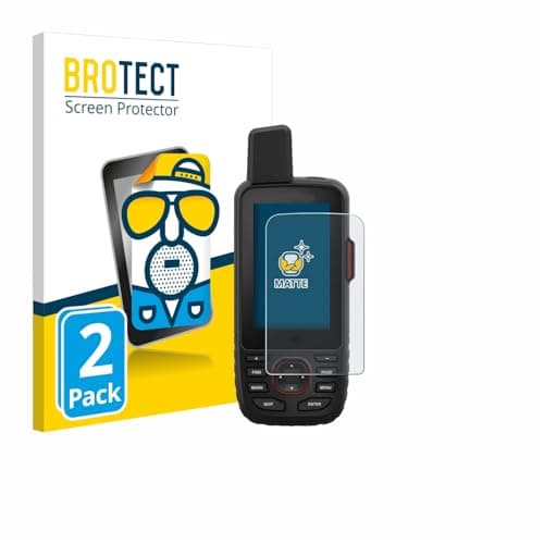 Image of brotect Screen Protector Anti-Glare compatible with Garmin GPSMAP 66i (2 Pack) Screen Protector Matte, Anti-Fingerprint Protection Film