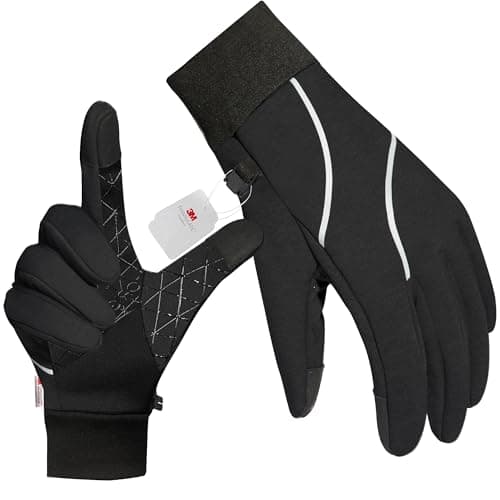 Image of Origem Kids Waterproof Thermal Gloves with 3M Thinsulate Insulation, Winter Children Gloves Touchscreen Anti-Slip Windproof for Cycling Running Football Ski Sports Bike, Boys Girls