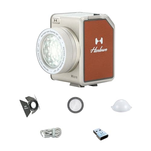 Image of Harlowe Micro Portable Led Video Light Standard Kit 8W Bi-Color 2700K-6500K CRI/TLCI 96+ Camera Lighting Kit Mini Cube Fill Light for Photography and Video Recording