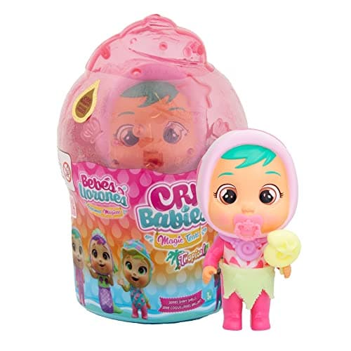 Image of CRY BABIES MAGIC TEARS Tropical Shiny Shells Shelly | Collectible doll that cries Foamy tears with 8 Accessories - Toy for Girls and Boys +3 Years