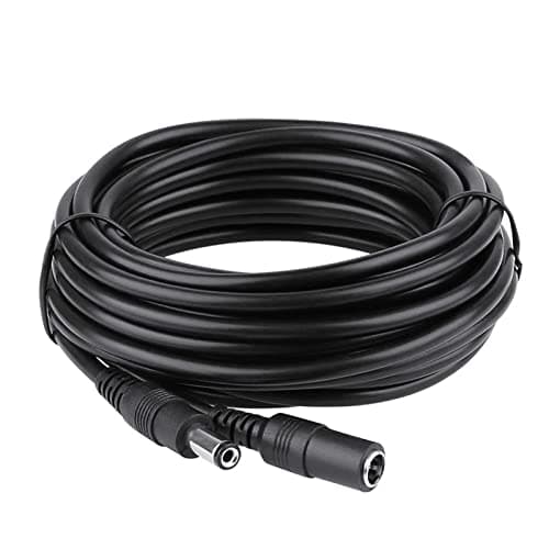 Image of Auroh 3 Meter CCTV 2.1 x 5.5mm DC 12V Power Extension Cable Black Male to Female, Power Supply Adapter Extender Cord for CCTV Security Cameras, DVRs, LED Strips, Routers