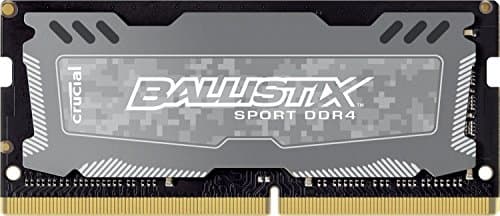 Image of Crucial BLS4G4S240FSD - Ballistix Sport LT RAM Module - 4 GB (1 x 4 GB) - DDR4 SDRAM - 2400 MHz DDR4-2400/PC4-19200 - 1.20 V - Non-ECC - Unbuffered - CL16 - 260-pin - SoDIMM (Refurbished)