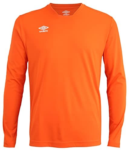 Image of Umbro Men's Center Long Sleeve Soccer Tee, Soccer Shots Orange