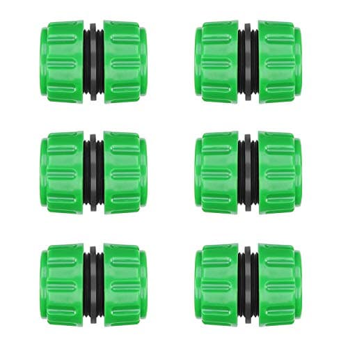 Image of CaLeQi Hose Repair Connector Extender for Join 1/2 inch Garden Hose Pipe Quick Repair Connection 6pcs