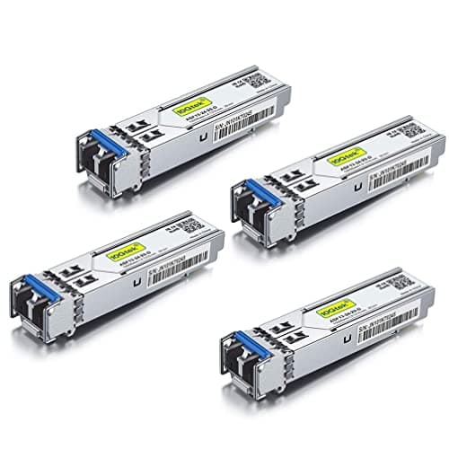 Image of [4 Pack] 1G SFP LX LC Singlemode Module 10km, 1000Base-LX Mini-Gbic Transceiver Compatible for Cisco GLC-LH-SMD, Meraki, Ubiquiti UniFi UF-SM-1G, Mikrotik, Netgear, D-Link, TP-Link, Zyxel and more