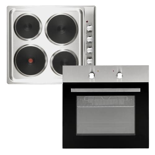 Image of Cookology Oven & Hob Bundle - 60cm Built In Electric Static Oven with Solid Plate Hob