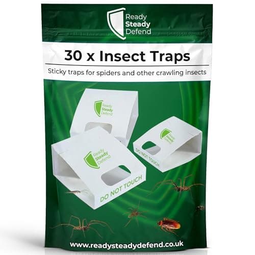 Image of Insect Killer Traps: Versatile, Pre-Baited - 30-Pack Crawling Pests - Efficient Pest Control for Spiders, Bed Bugs, Woodlice & More