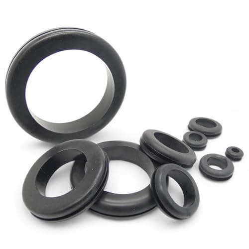 Image of 25 Pcs Rubber Cable Grommets Wiring Grommet Plugs for Junction Box Entries (32mm Open)