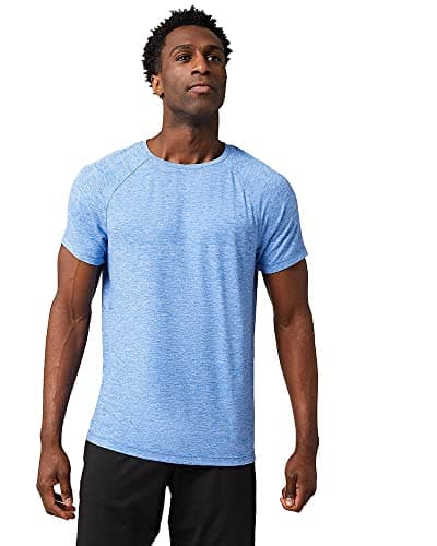 Image of 32 Degrees Cool Men’s Active T-Shirt | Raglan Short Sleeve | Quick Dry | Anti-Odor, Blue Eyes Space Dye, S