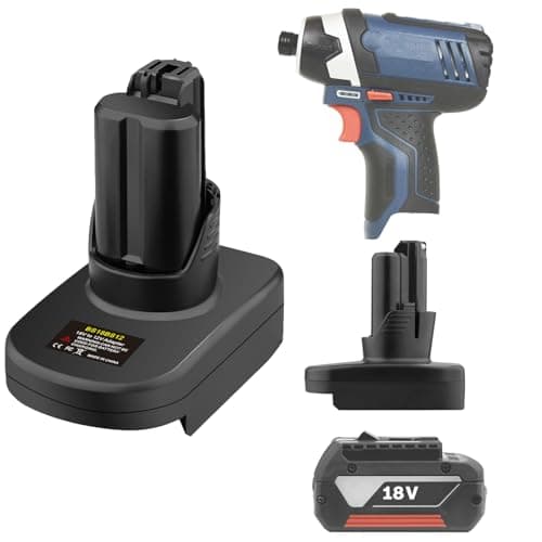 Image of for Bosch GBA 18V Li-Ion to Bosch 12V battery adapter, for Bosch GBA 18V system lithium battery to convert to Bosch 12V lithium batteries, for use with Bosch 12V cordless power tools
