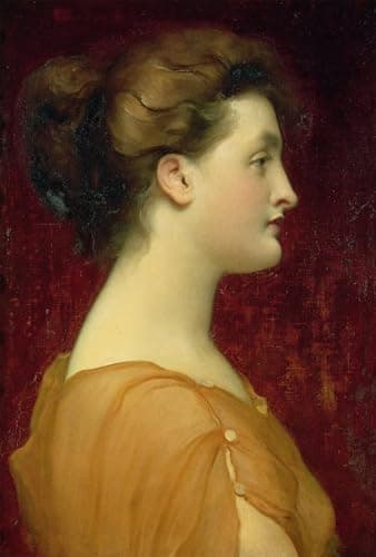 Image of SERENDIPITP Vintage Picture Print on Canvas Wall Art Poster Candida by Frederic Leighton Artwork Print Poster for Wall Decor 60x90cm