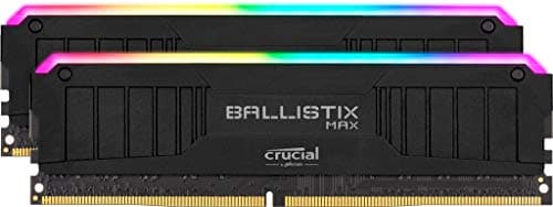 Image of Crucial Ballistix MAX BLM2K16G40C18U4BL RGB, 4000 MHz, DDR4, DRAM, Desktop Gaming Memory Kit, 32GB (16GB x2), CL18, Black