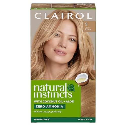 Image of Clairol Natural Instincts Semi-Permanent No Ammonia Hair Dye, 9 Light Blonde
