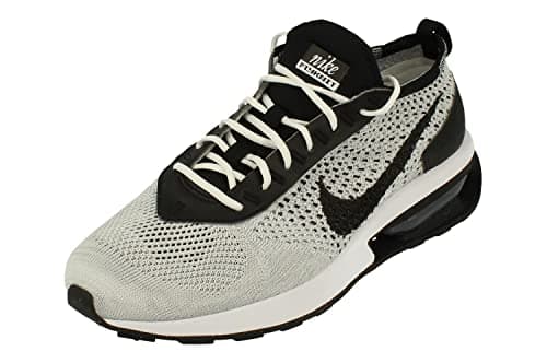 Image of NIKE Air Max Flyknit Racer Mens Running Trainers DJ6106 Sneakers Shoes (UK 9 US 10 EU 44, pre Platinum Black White 002)