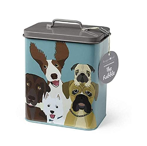 Image of Burgon & Ball Creaturewares The Rabble Dog GCR/CAT Tin Pet Food Storage, 16.5 cm x 11 cm x 20 cm Size