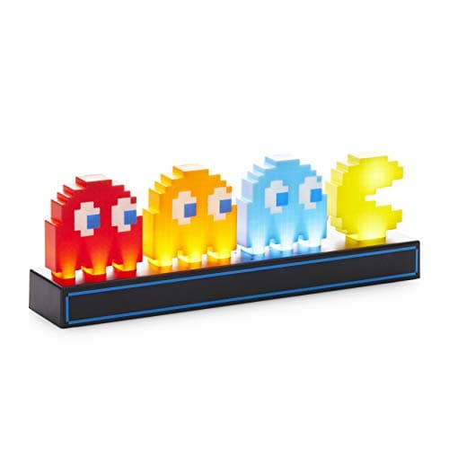 Image of Pac Man and Ghosts Desk Light - Officially Licensed, Sound Reactive With 3 Light Modes, Powered by USB or Battery, Gaming Room Decor, Retro Gamer Gift | Paladone