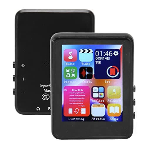 Image of MP3 Player with Bluetooth, 2.4in HD Full Touch Screen Music Player Support 256GB Memory Expansion, Portable Walkman with FM Radio E Books Voice Recorder (Black)