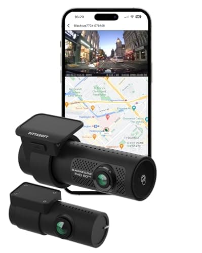 Image of BlackVue DR770X-2CH Dash Cam UK Edition - Dual 1080p Full HD Front & Rear Cameras, Sony STARVIS Sensors, GPS, Wi-Fi, Bluetooth, 64GB SD Card, Parking Mode, 4G LTE Ready, Black