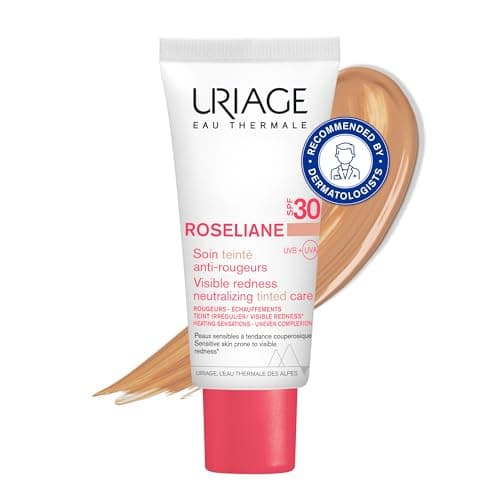 Image of Uriage Roséliane CC Cream SPF30 (Medium Tint) 40ml - Sensitive Skin Prone to Redness - Covers Redness, Unifies, Hydrates - Long-lasting Soothing Action & Sun Protection - Non-comedogenic