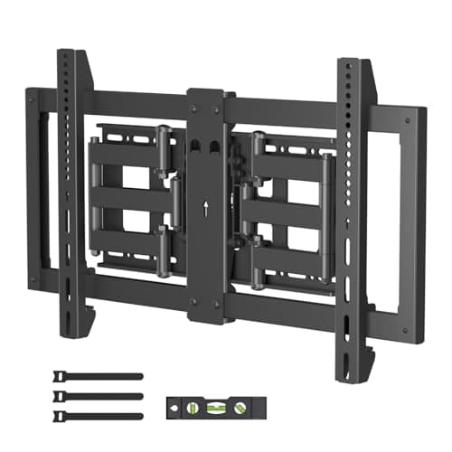 Image of Suptek Ultra Slim Full Motion TV Wall Mount for 37-84 inch TVs, 1.3" Thin Low Profile Bracket, Dual Swivel Tilt, Articulating 6 Arms, Max VESA 600x400mm, Up to 60kg, Fit 16” Studs, MAUS01A