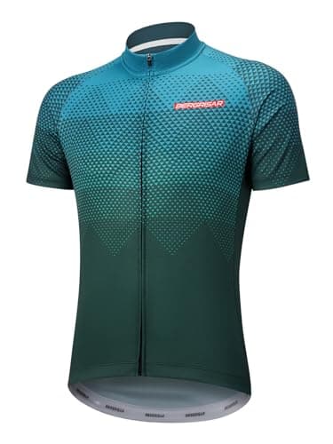 Image of BERGRISAR Men's Cycling Jerseys Tops Short Sleeves Bike Bicycle Shirt 006dark Green L