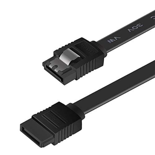 Image of SATA Cable III, Benfei SATA Cable III 6Gbps Straight HDD SDD Data Cable with Locking Latch 18 Inch Compatible for SATA HDD, SSD, CD Driver, CD Writer - Black