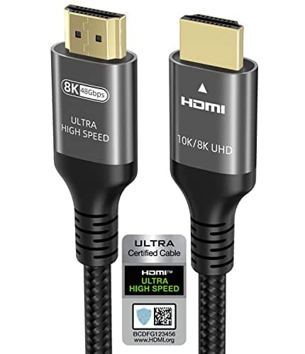 Image of Ubluker 10K 8K 4K HDMI Cable 48Gbps 5M, Certified Ultra High Speed HDMI® Cable 4K 240Hz 144Hz 8K 60Hz 0.01ms HDR10+ ARC eARC HDCP2.3 N-etflix R-oku TV PC Monitor Projector PS5 4 X-box