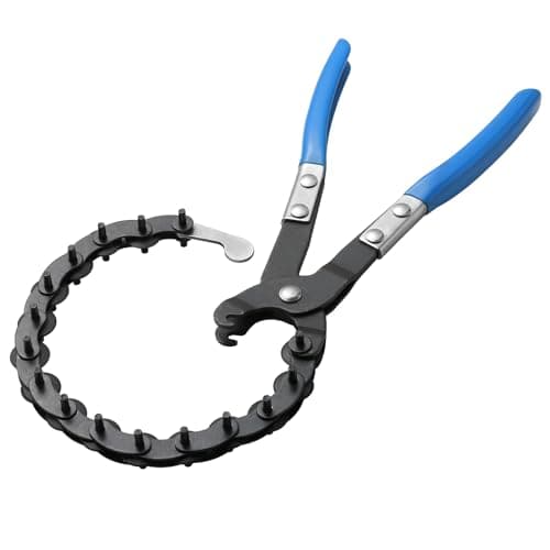 Image of DASBET Exhaust Pipe Cutter Tool with 15 Blades, Universal Tailpipe Cutter 3/4-Inch to 3-Inch Exhaust and Tailpipe Cutter Chain Muffler Pipe Cutter for PVC Copper Tube Tail Pipe Cutter Tool