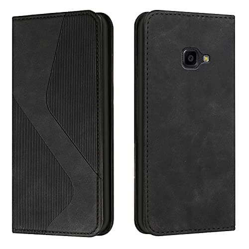 Image of Mo-Somnus Compatible with Samsung Galaxy Xcover 4/4S Case, Samsung Xcover 4/4S Case Flip Wallet Leather with Card Holder Folding Magnetic Shockproof Cover for Samsung Xcover 4/4S Phone Cases (Black)
