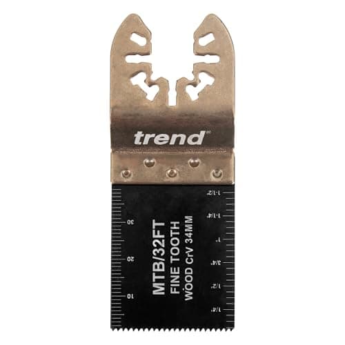 Image of Trend Universal Fine Tooth CrV Multi-Tool Saw Blades, 34 mm, For Clean Cutting in Wood and Plastics, 5 Pack, MTB/32FT