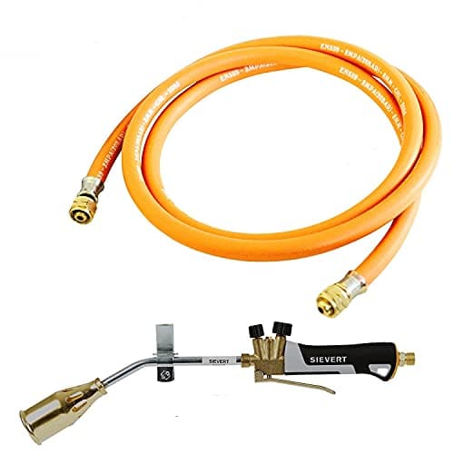 Image of Sievert Pro 88 Propane Gas Roofing Torch Kit 180mm neck + 10m Hose plumbing heating felt bitumen roofing