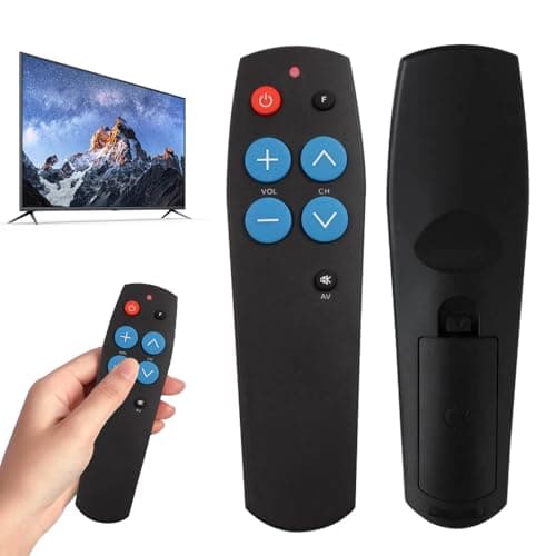 Image of Nzkeuf Big Button TV Remote Control for Elderly Seniors, Extra Large 7- Key Universal Learning Remote, Jumbo Key, Dementia Friendly Gift, Compatible with Major Brands like Samsung LG Sony Sharp
