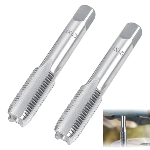 Image of M14 Hand Tap Thread 1.5 Pitch – Metric Threading Tap Set for M14×1.5 – Alloy Tool Steel Straight Flute Taper & Bottoming Tap – Manual Thread Cutting Tool for Steel Aluminum Plastic