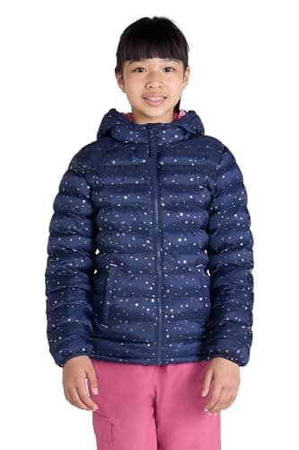 Image of Mountain Warehouse Printed Seasons Kids Padded Jacket - Water Resistant Puffer Coat, Lightweigh, Elasticised Cuffs, Boys & Girls - For Spring Summer Star (Printed) Kids Size 9-10 Years