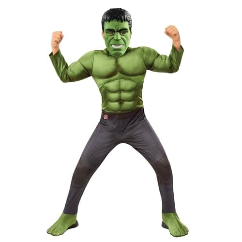Image of Rubies Official Avengers Endgame Hulk, Deluxe Child Costume - Medium, Age 5-7, Height 132 cm Halloween