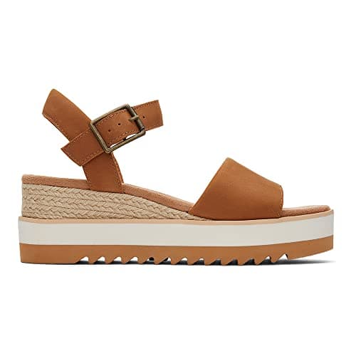 Image of TOMS Women's Diana Sandal, Tan Leather, 7