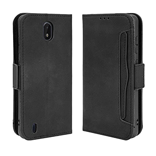 Image of Jiajihua Cover Compatible with Nokia C01 Plus,Compatible with Nokia C01 Plus [Dual Card Slot][Flip Stand][Phone Case][Magnetic Clasp] Wallet Black