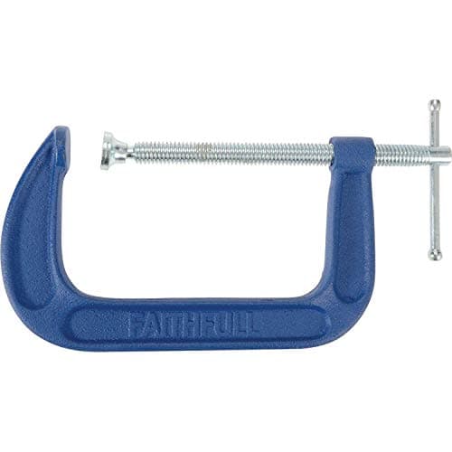 Image of Faithfull 150mm (6in) Medium-Duty G-Clamp, SG Iron, Powder Coated, Multi Colour