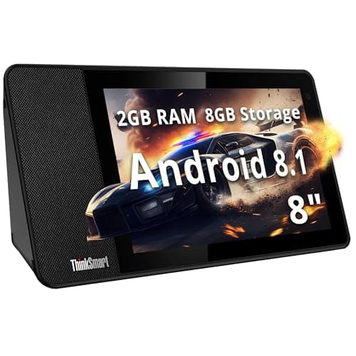 Image of Lenovo ThinkSmart View Tablet for Zoom Rooms, 8" HD IPS Touchscreen Display, Qualcomm Snapdragon 624 Processor, 2GB LPDDR3 RAM, 8GB Storage, Webcam, Wi-Fi 5, Android 8.1, Business Black