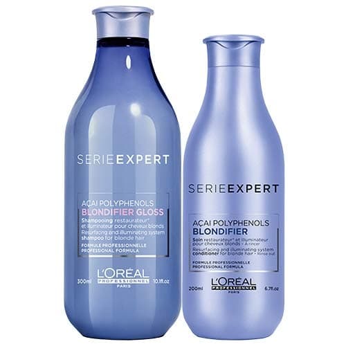 Image of L'Oreal L'OrÃal Professionnel Serie Expert Blondifier Shampoo Gloss 300ml & Conditioner 200ml Duo