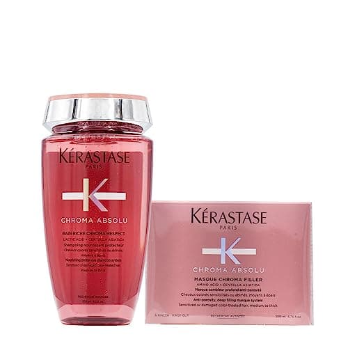 Image of Kerastase DUO Chroma Absolu Bain Riche Shampoo 250ml and Chroma Absolu Mask 200ml