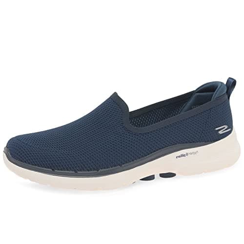 Image of Skechers Women's GO Walk 6-Clear Virtue Sneaker, Navy, 6 UK
