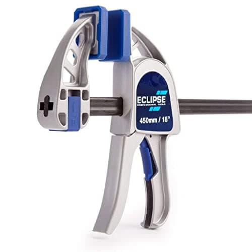Image of Eclipse Professional Tools EOHBC18-HD Heavy Duty One Handed Bar Clamp 450mm (18"), Blue/Silver/Black