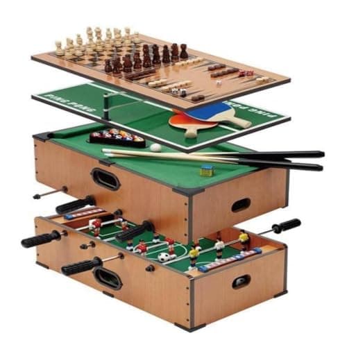 Image of Gr8 Home 5 in 1 Table Top Game Set | Mini Football, Pool Table, Ping Pong, Chess & Backgammon | Table Top Games Set for Kids & Family | Small Pool Table Multi Game Toy
