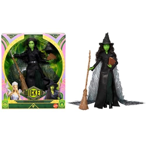 Image of Mattel Wicked: Part 2 of Universal Pictures Elphaba Deluxe Fashion Doll with Removable Outfit and 4 Accessories Movie Inspired JFM12