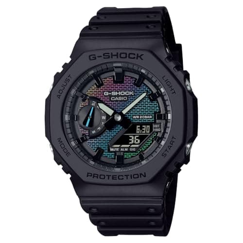 Image of Casio G-Shock GA2100RW-1A | Iridescent Brick Pattern Dial | Carbon Core Guard | 200M Water Resistant | Super Illuminator