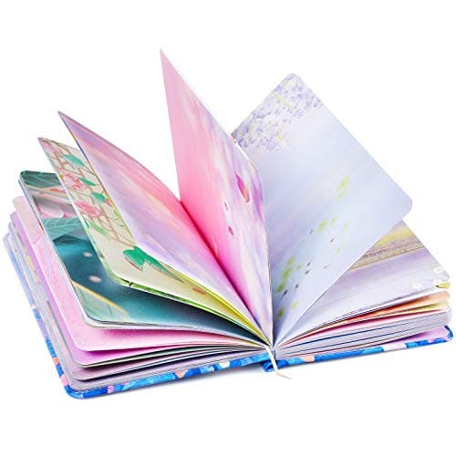 Image of OMEYA PU Leather Colorful Blank Writing Journal for Women, Hardcover Notebooks Personal Diary, Beautiful Journal to Write in, Art Sketchbook, Gift for women Girls, 258 Pages(deep blue & moon)