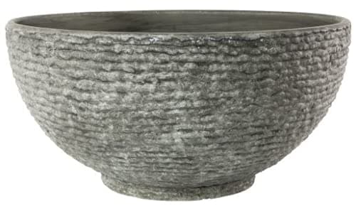 Image of Muddy Hands Heavy Duty Stone Effect Large Bowl Plant Pot Indoor Home Outdoor Garden Round Plastic Flower Planter Water Feature